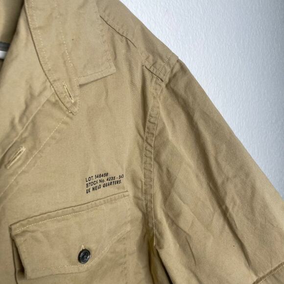 River Island Mens Shirt Size L  Brown Short Sleeve Button Down Collared Casual - Picture 9 of 13